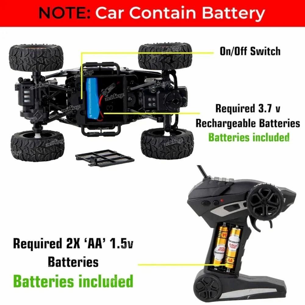 Remote Controlled Rock Crawler Monster Truck Toy Vehicle